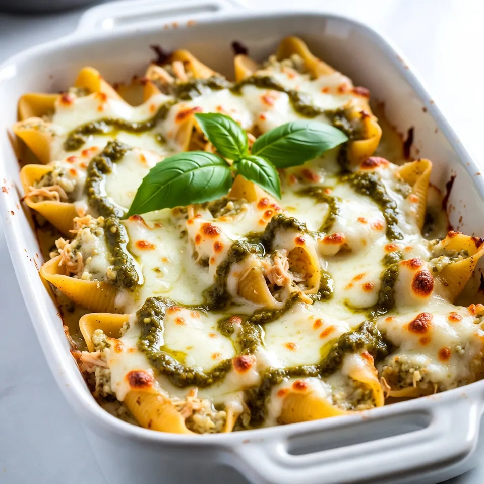Pesto Chicken Stuffed Shells Flavorful Dinner Delight