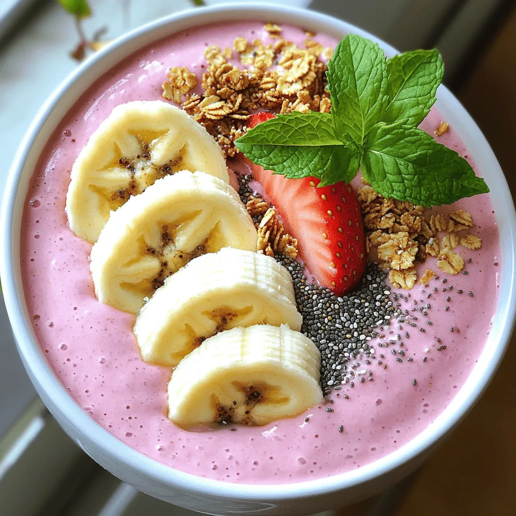 Strawberry Banana Smoothie Bowl Simple and Nutritious