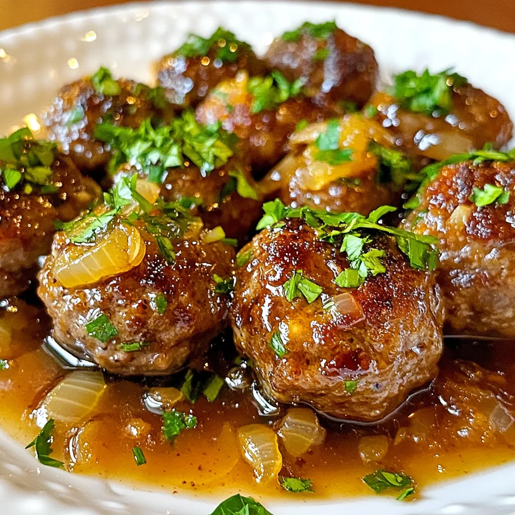 French Onion Meatballs Savory and Hearty Delight