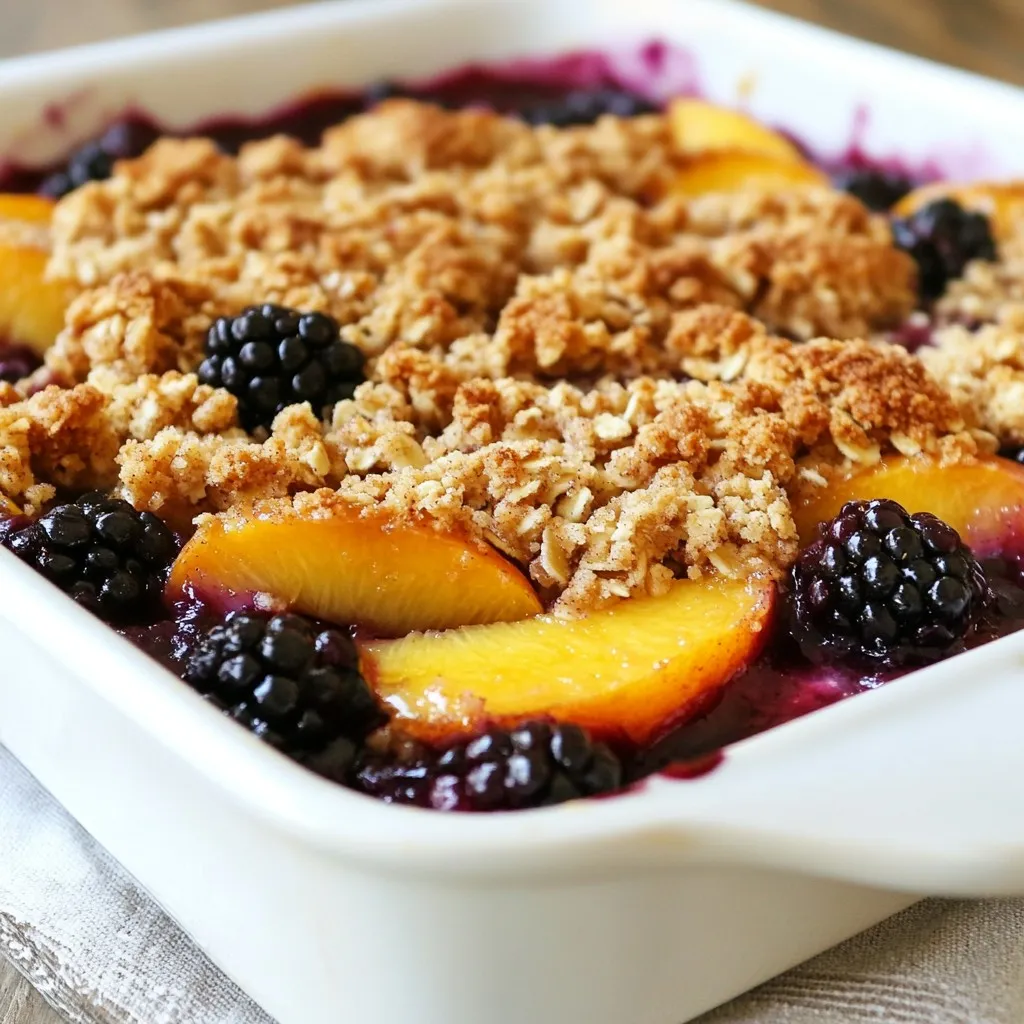 Blackberry Peach Crisp Delicious and Easy Dessert Treat