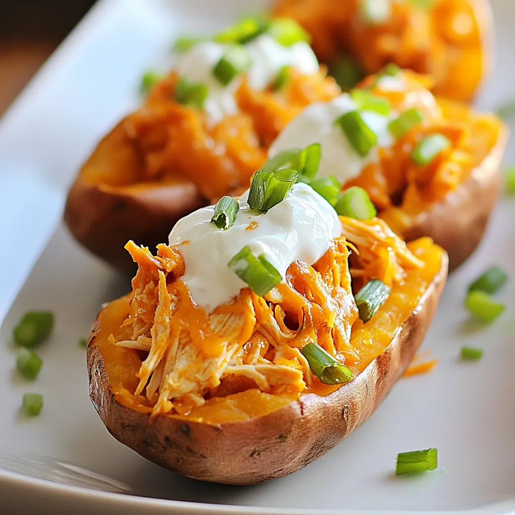 Buffalo Chicken Stuffed Sweet Potatoes Flavor Boost