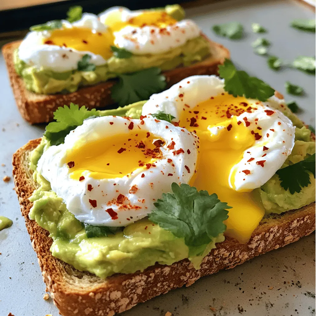 Delicious Avocado Toast with Poached Eggs Recipe