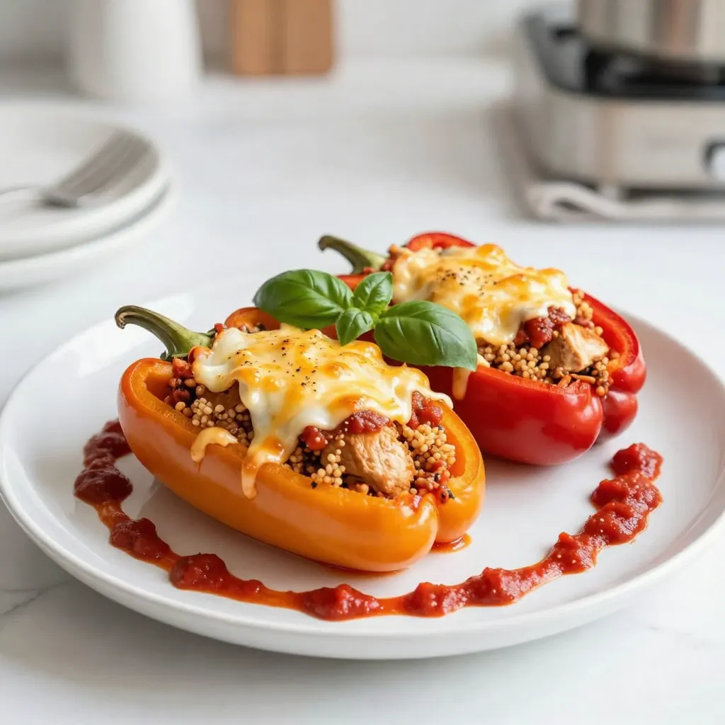 Chicken Parmesan Stuffed Peppers Tasty and Easy Recipe