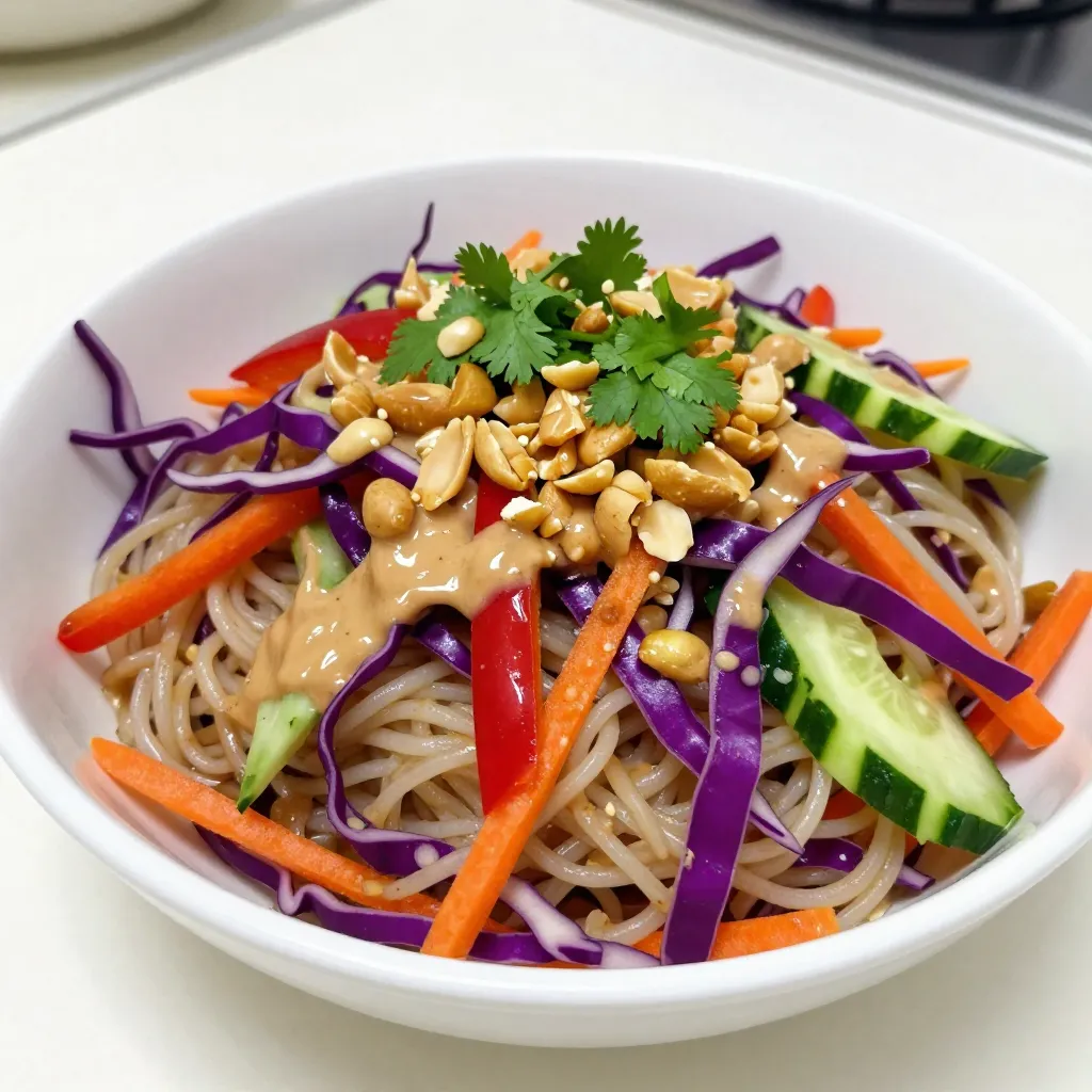 Thai Peanut Noodle Salad Flavorful and Fresh Dish