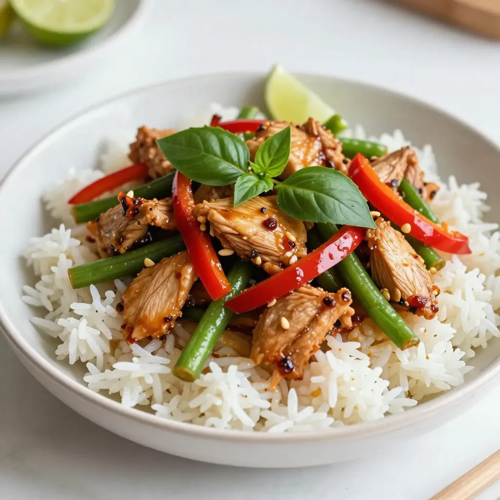Spicy Thai Basil Chicken Flavorful Dinner Delight