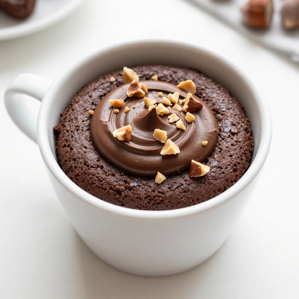 Chocolate Hazelnut Mug Cake Quick and Easy Recipe