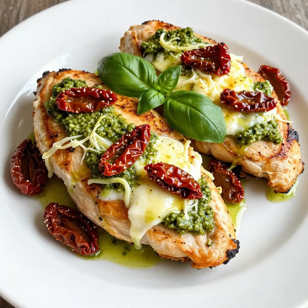Pesto Mozzarella Stuffed Chicken Juicy and Flavorful