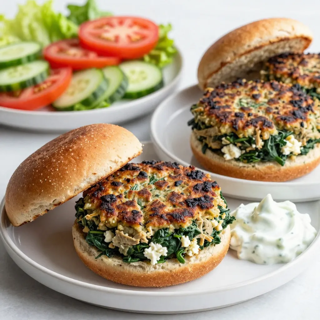 Spinach Feta Turkey Burgers Flavorful and Healthy Meal