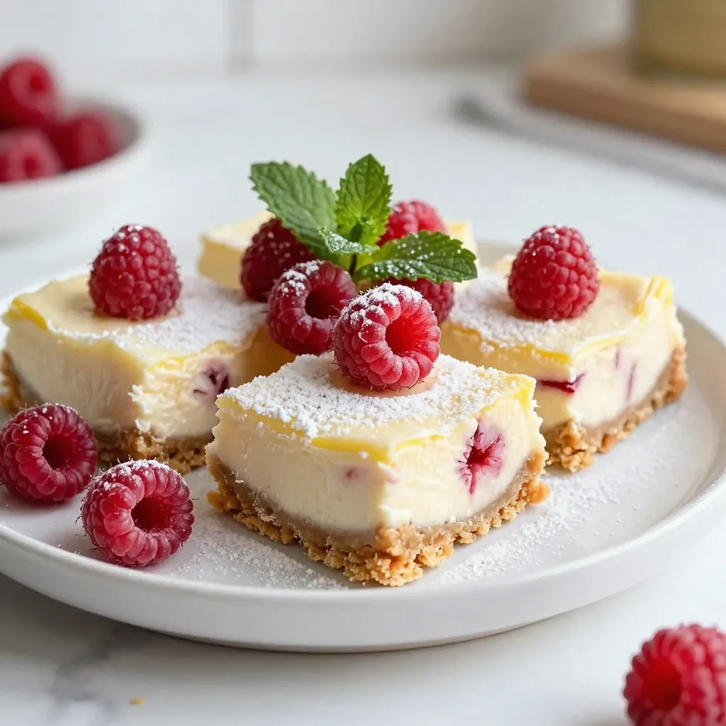 Lemon Raspberry Cheesecake Bars Delightful Dessert Treat