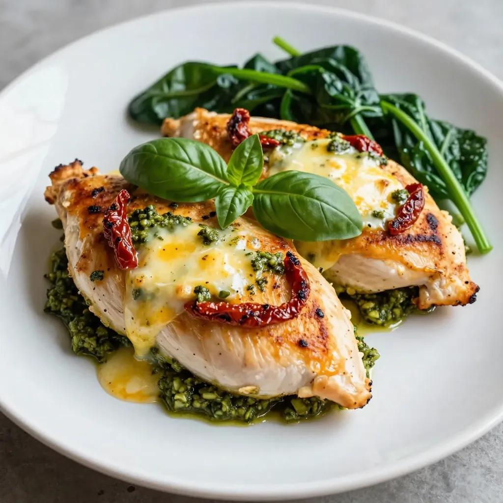 Pesto Mozzarella Stuffed Chicken Juicy and Simple Recipe