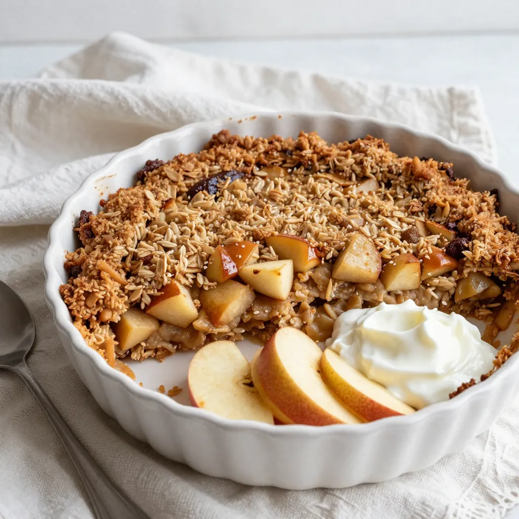 Irresistible Apple Pie Oatmeal Bake Easy Breakfast Treat