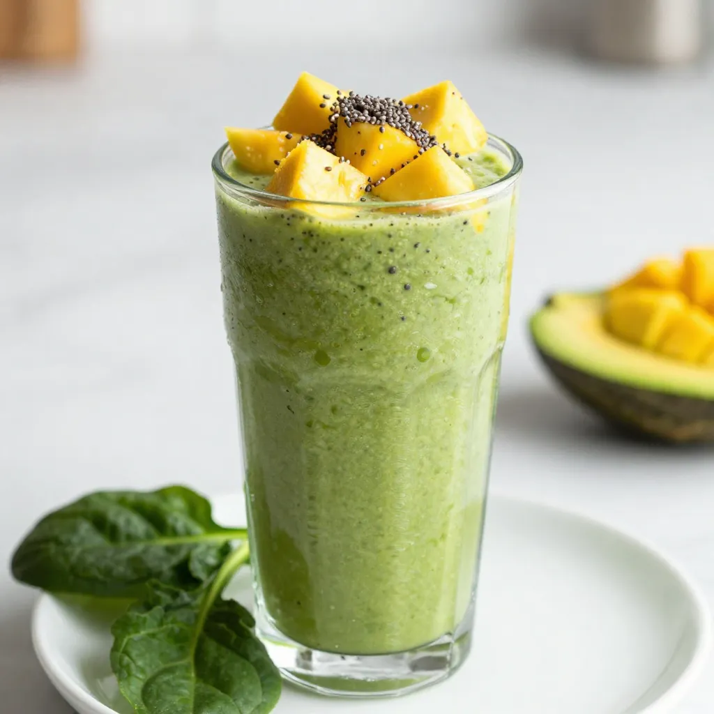 Tropical Green Smoothie Simple and Nutritious Drink