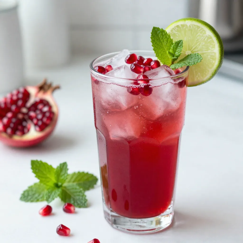 Sparkling Pomegranate Mocktail Fresh and Fruity Delight