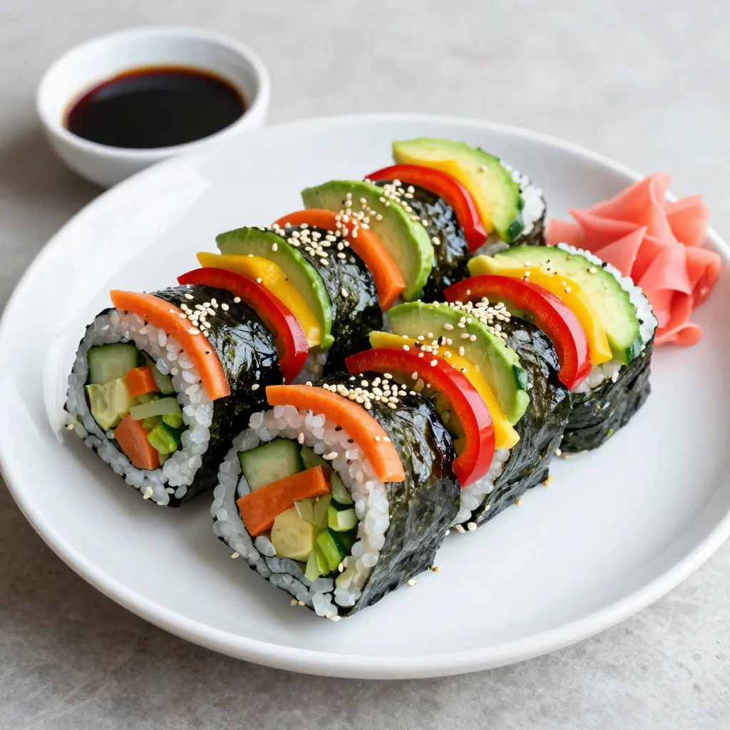 Rainbow Veggie Sushi Rolls Colorful and Healthy Treat