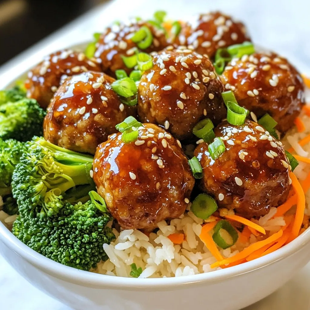 Teriyaki Meatball Bowls Flavorful and Easy Recipe
