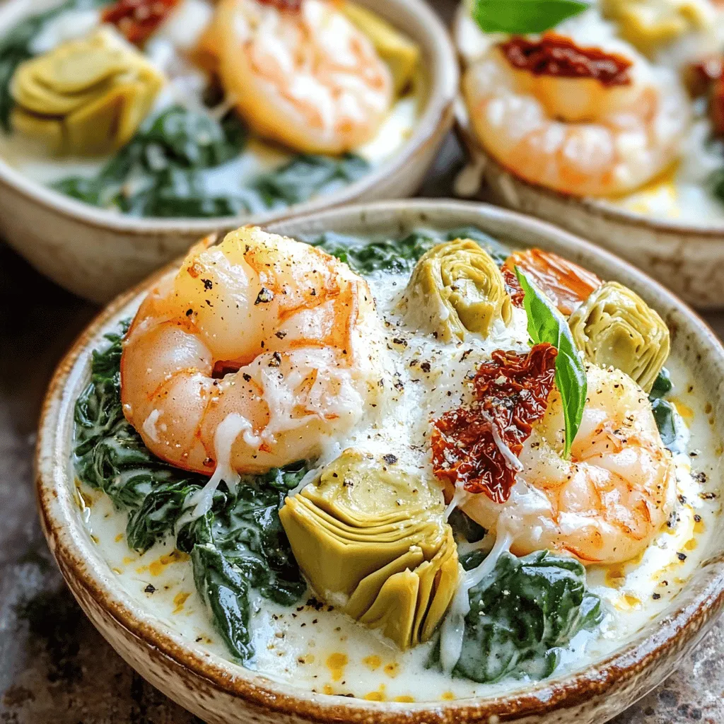 Tuscan Shrimp with Spinach Artichokes Delightful Dish