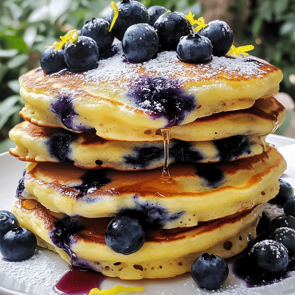 Blueberry Lemon Ricotta Pancakes Flavorful Morning Dish