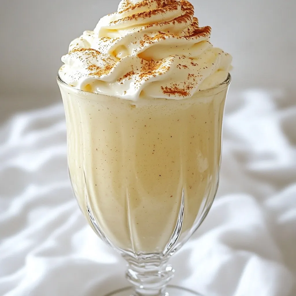 Creamy Eggnog Milkshake Delightful Holiday Treat
