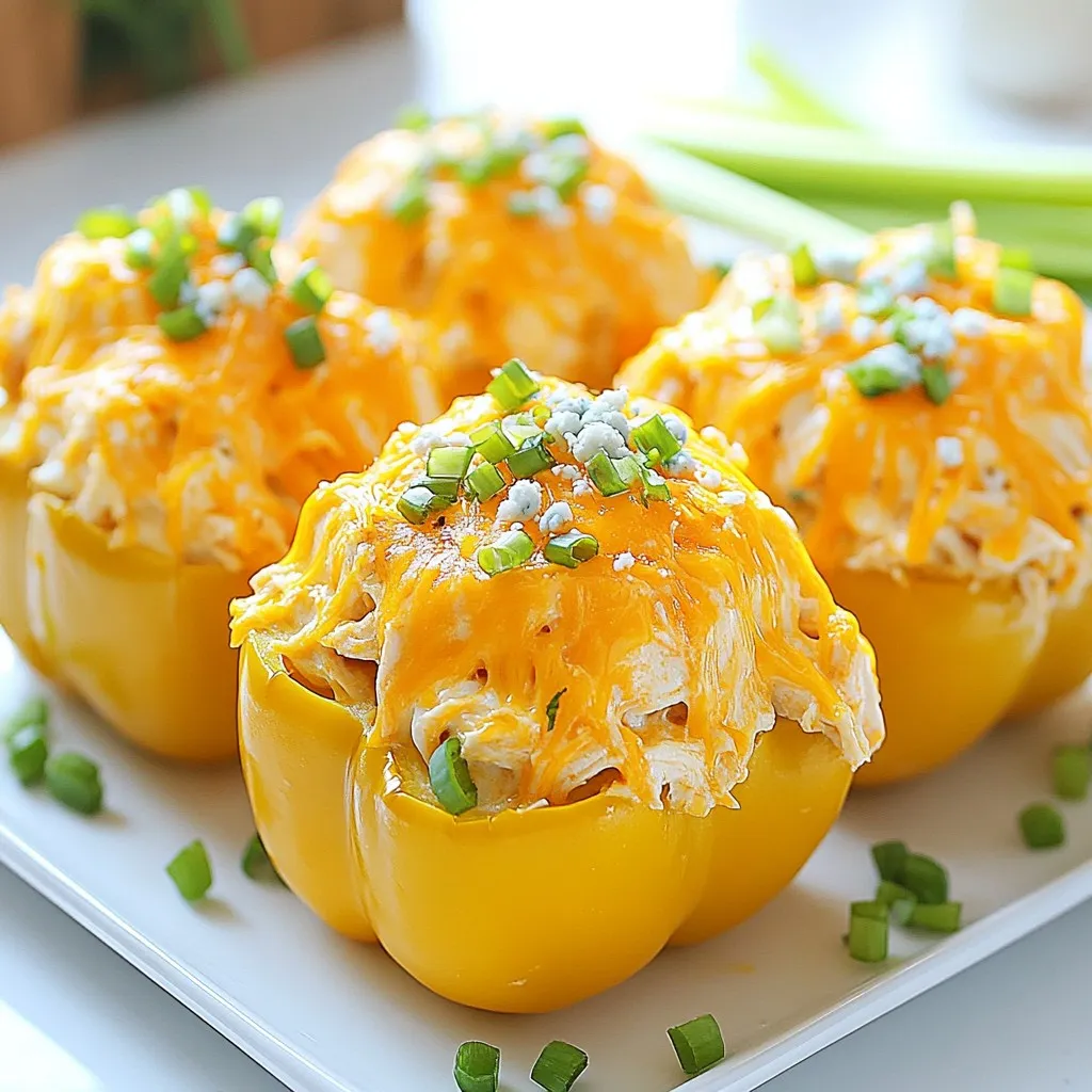 Buffalo Chicken Stuffed Peppers Spicy and Satisfying Meal
