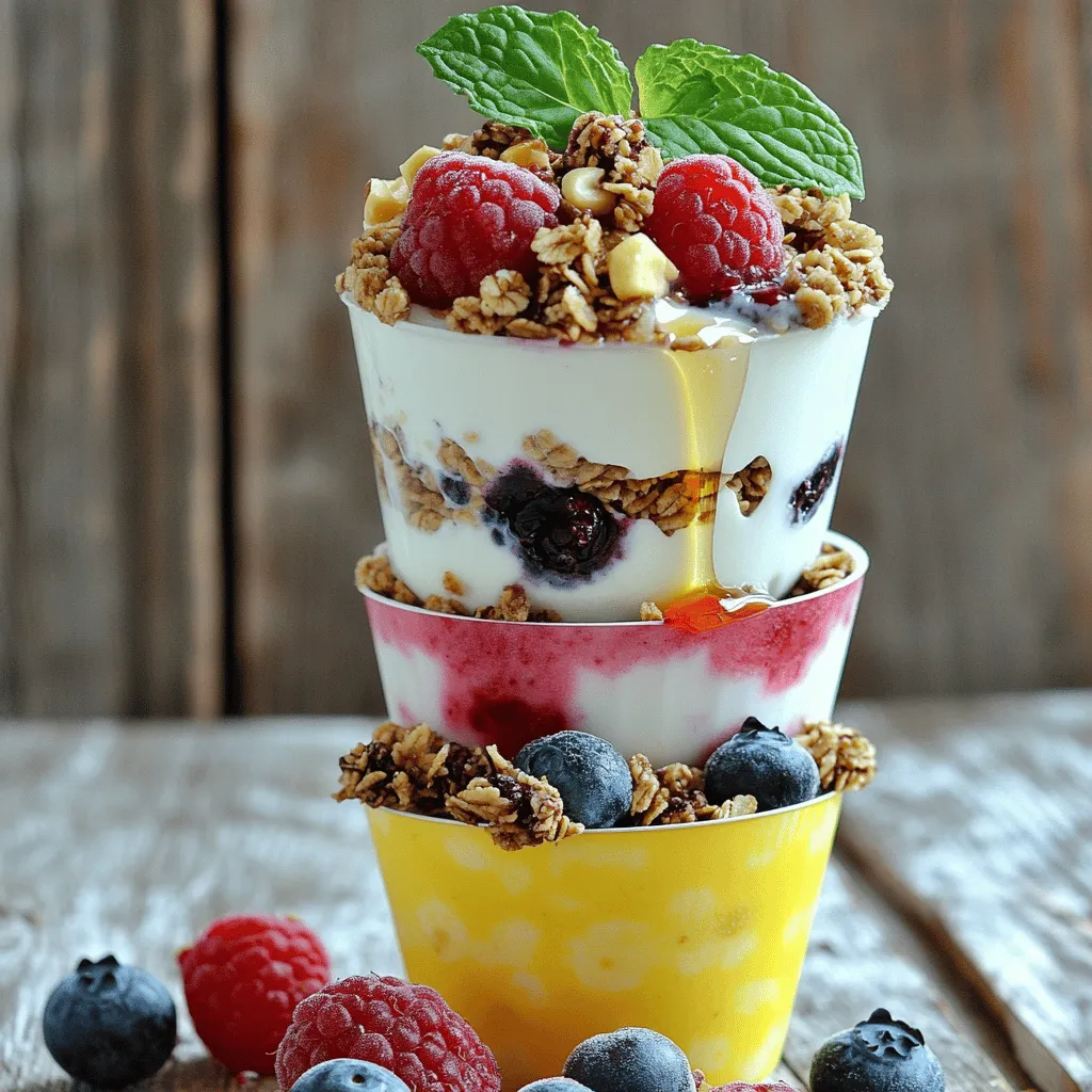 Frozen Yogurt Granola Cups Delightful Healthy Snack