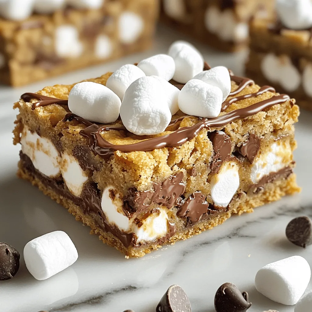 S&#8217;mores Cookie Bars Chewy and Delicious Dessert Treat