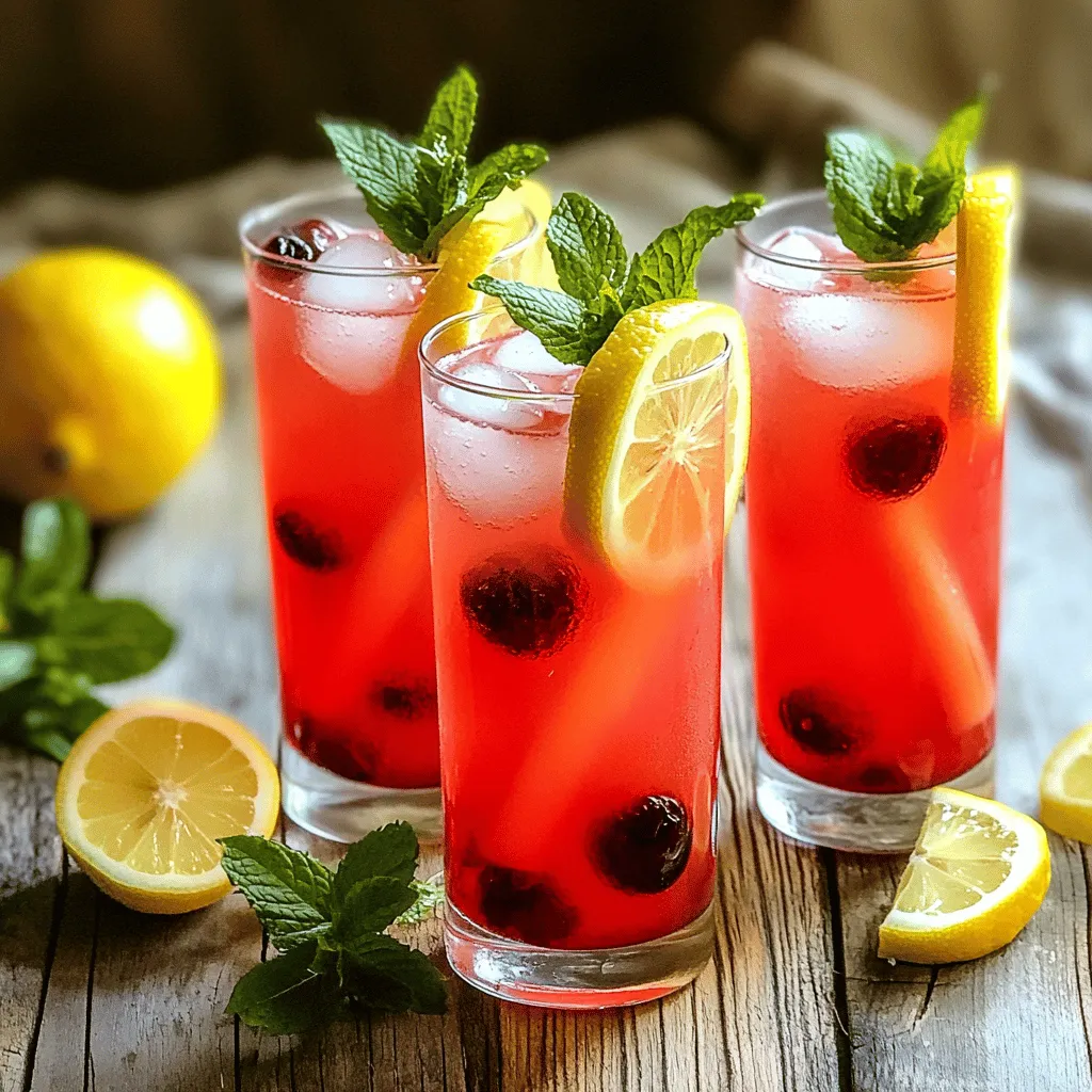 Sour Cherry Lemonade Refreshing Summer Drink Recipe