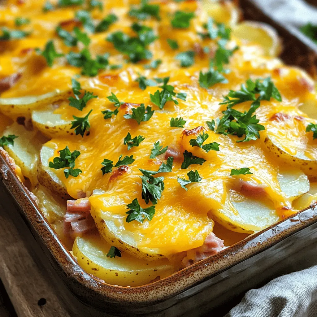 Cheesy Ham and Potato Casserole Easy Family Meal