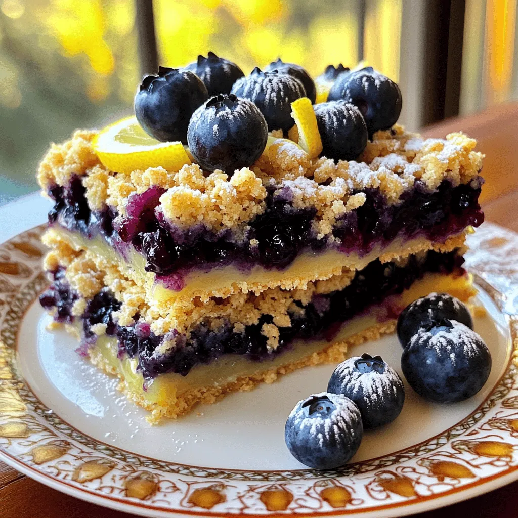 Blueberry Lemon Crumble Bars Delightful Easy Treat