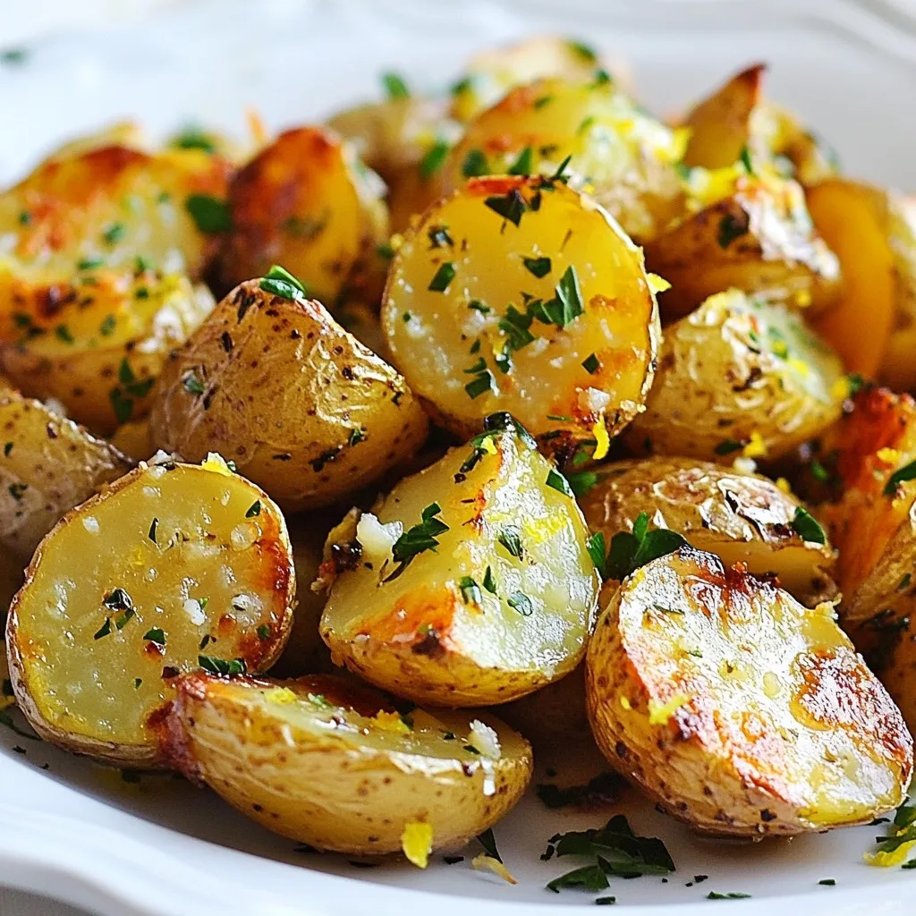 Lemon Garlic Roasted Potatoes Flavorful Side Dish