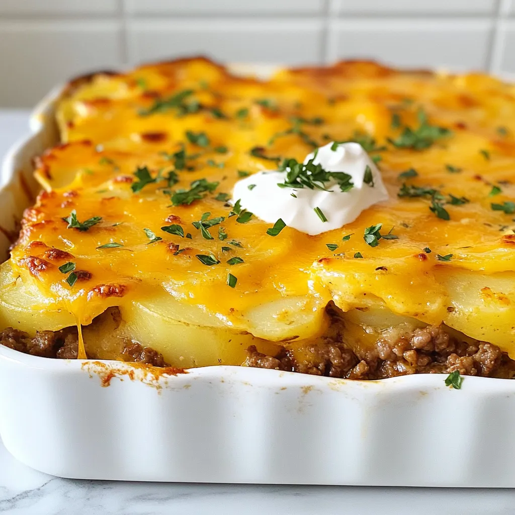 Hamburger Potato Casserole Flavorful and Simple Dish