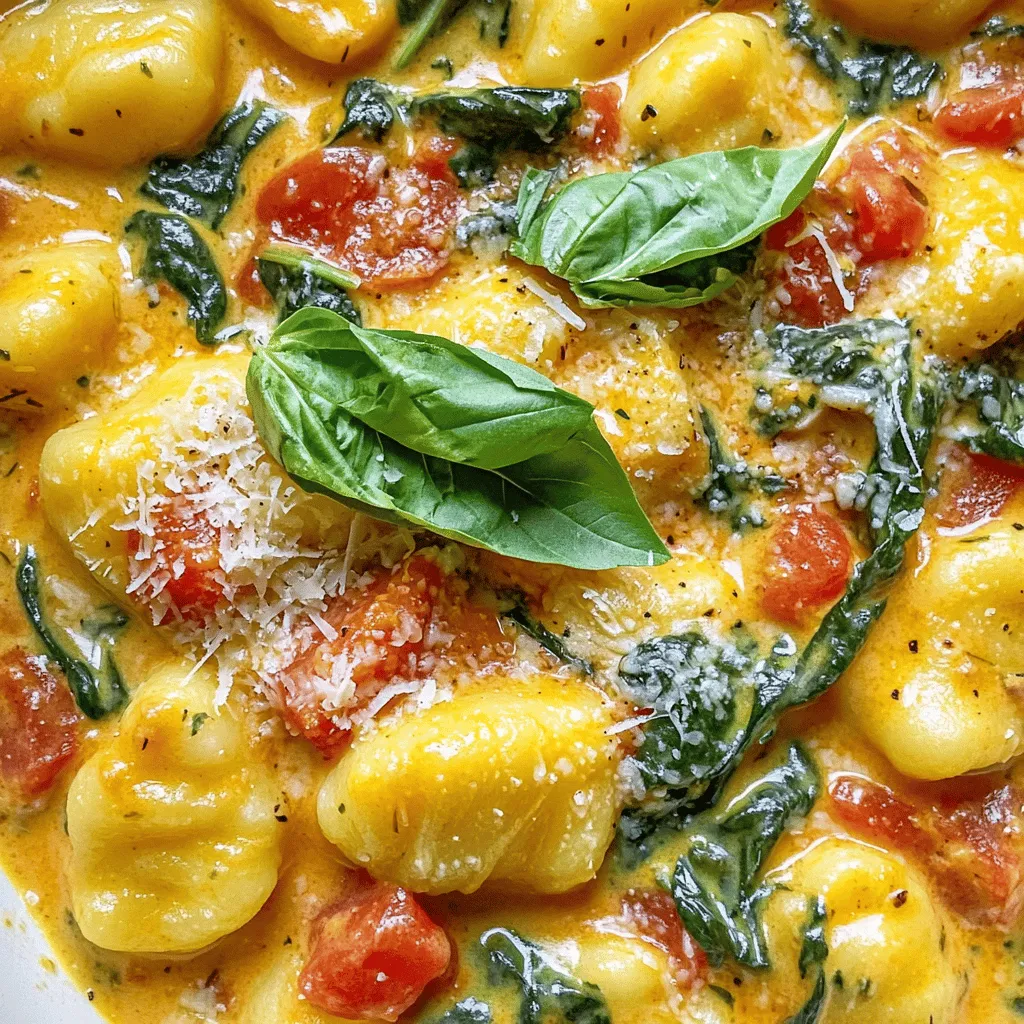 Creamy Tomato Spinach Gnocchi Delightful One-Pan Meal
