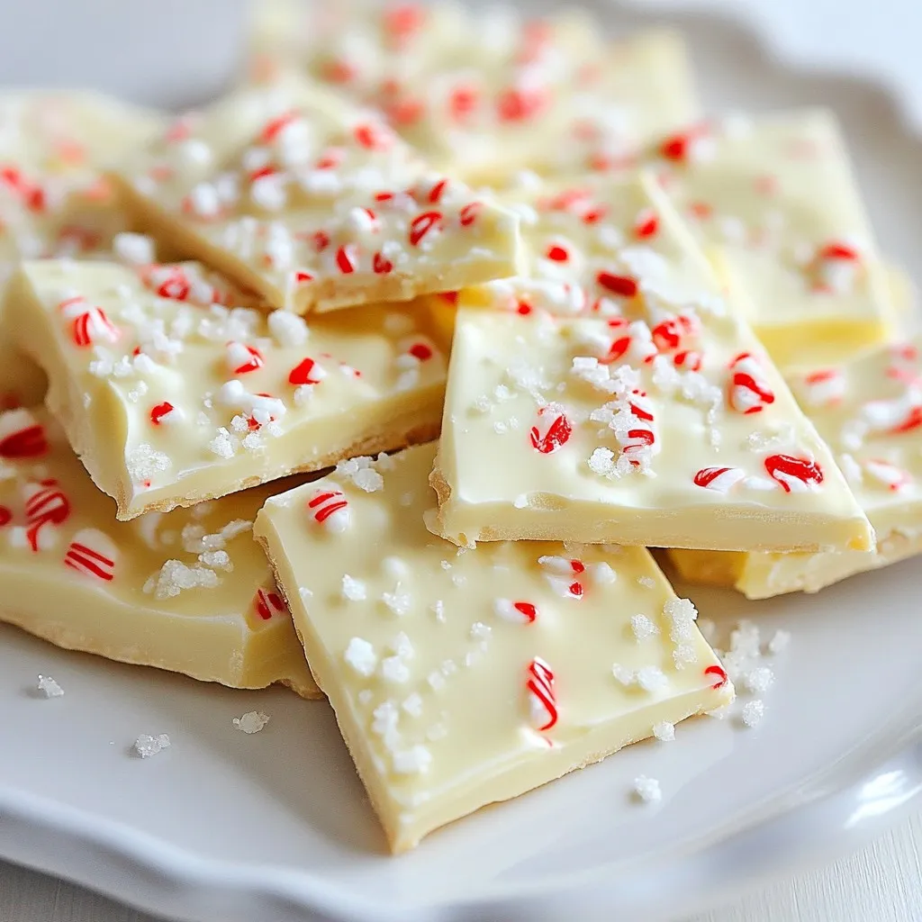 White Chocolate Peppermint Bark Festive Treat Recipe
