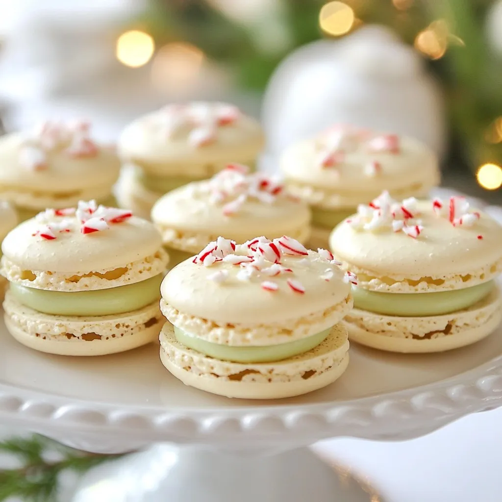 White Chocolate Peppermint Macarons Delightful Treat