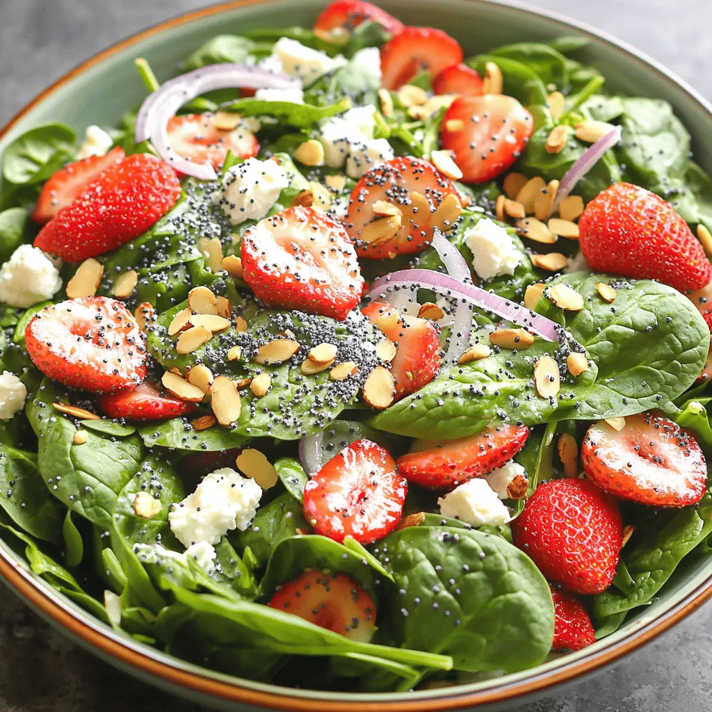Spinach Strawberry Poppyseed Salad Fresh and Flavorful