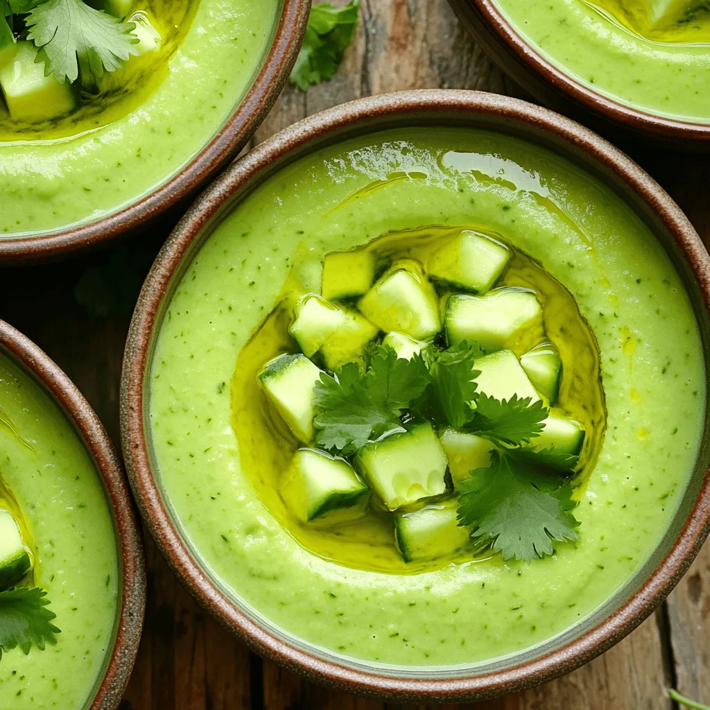 Cucumber Avocado Gazpacho Refreshing Cold Soup