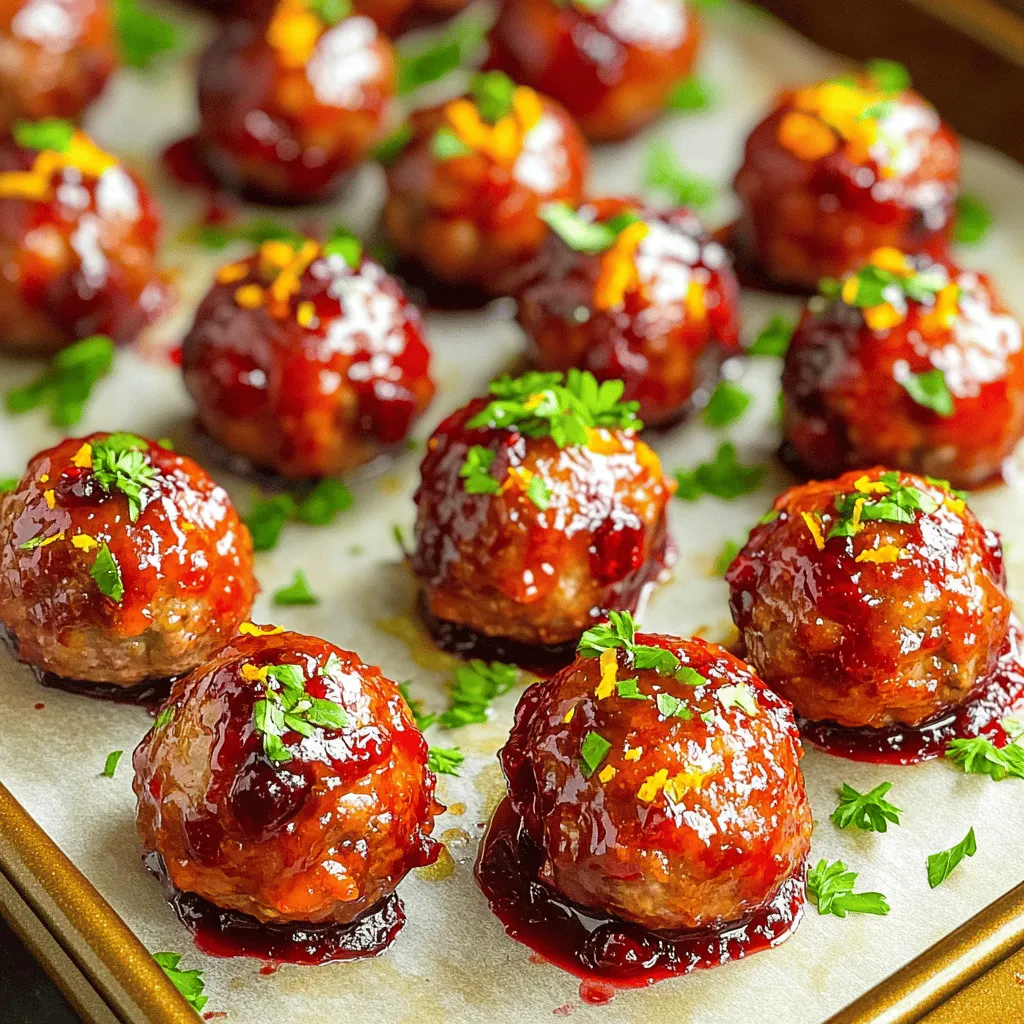 Cranberry Orange Glazed Meatballs Flavorful Dinner Dish