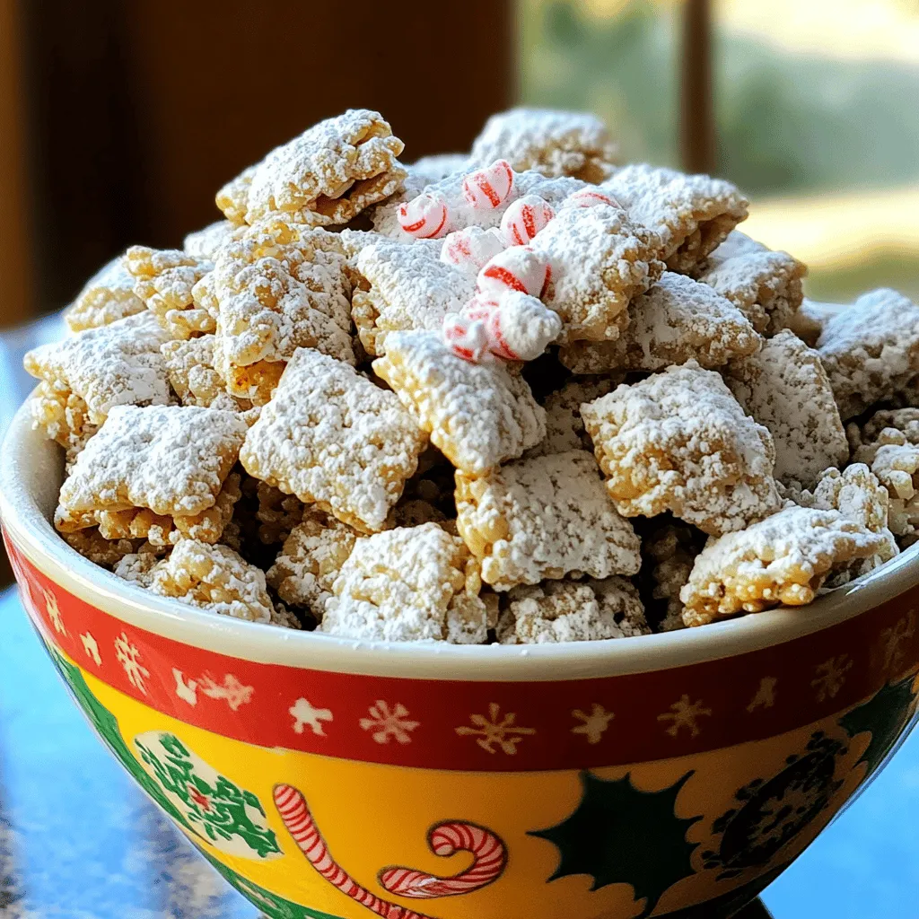 Peppermint Bark Puppy Chow Irresistible Holiday Treat
