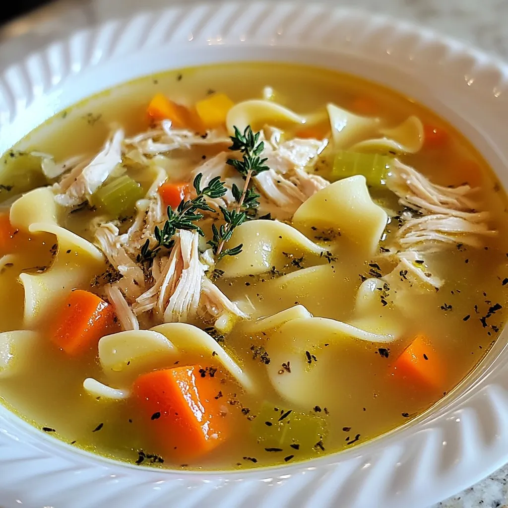 Classic Chicken Noodle Soup Hearty and Comforting Dish