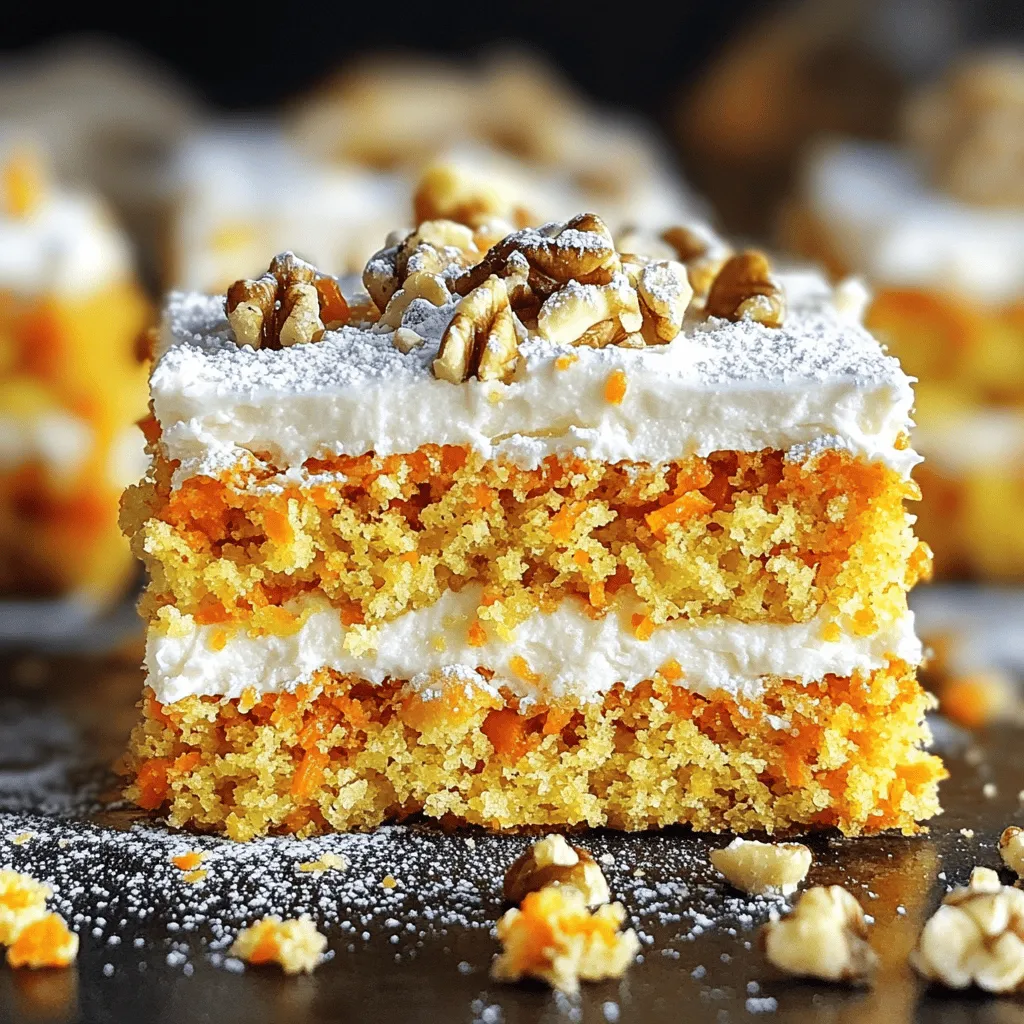 Decadent Carrot Cake Bars Easy and Tasty Treat