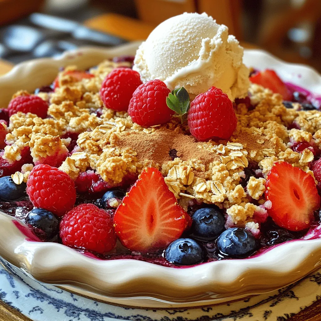Triple Berry Crumble Delightful and Easy Recipe