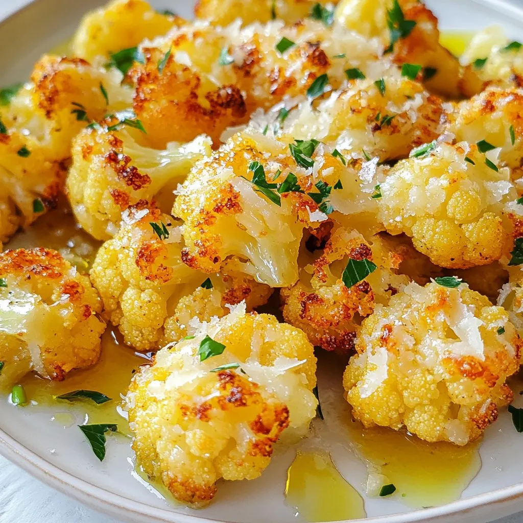 Garlic Parmesan Roasted Cauliflower Flavorful Side Dish