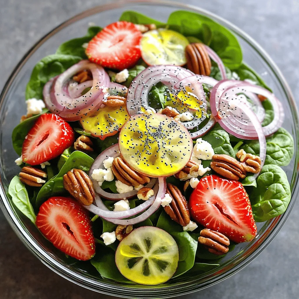 Strawberry Spinach Poppy Seed Salad Delightful Recipe