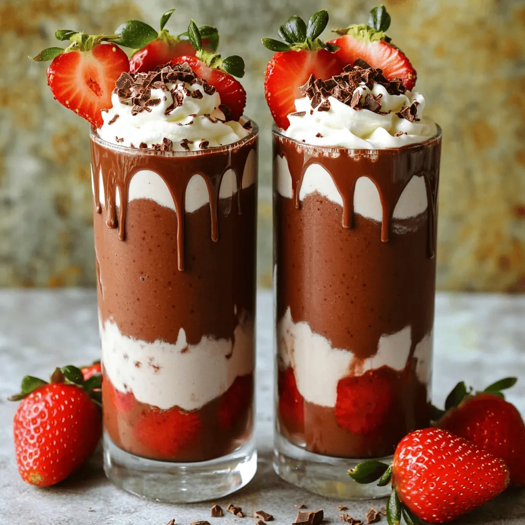 Chocolate Covered Strawberry Smoothie Delightful Treat