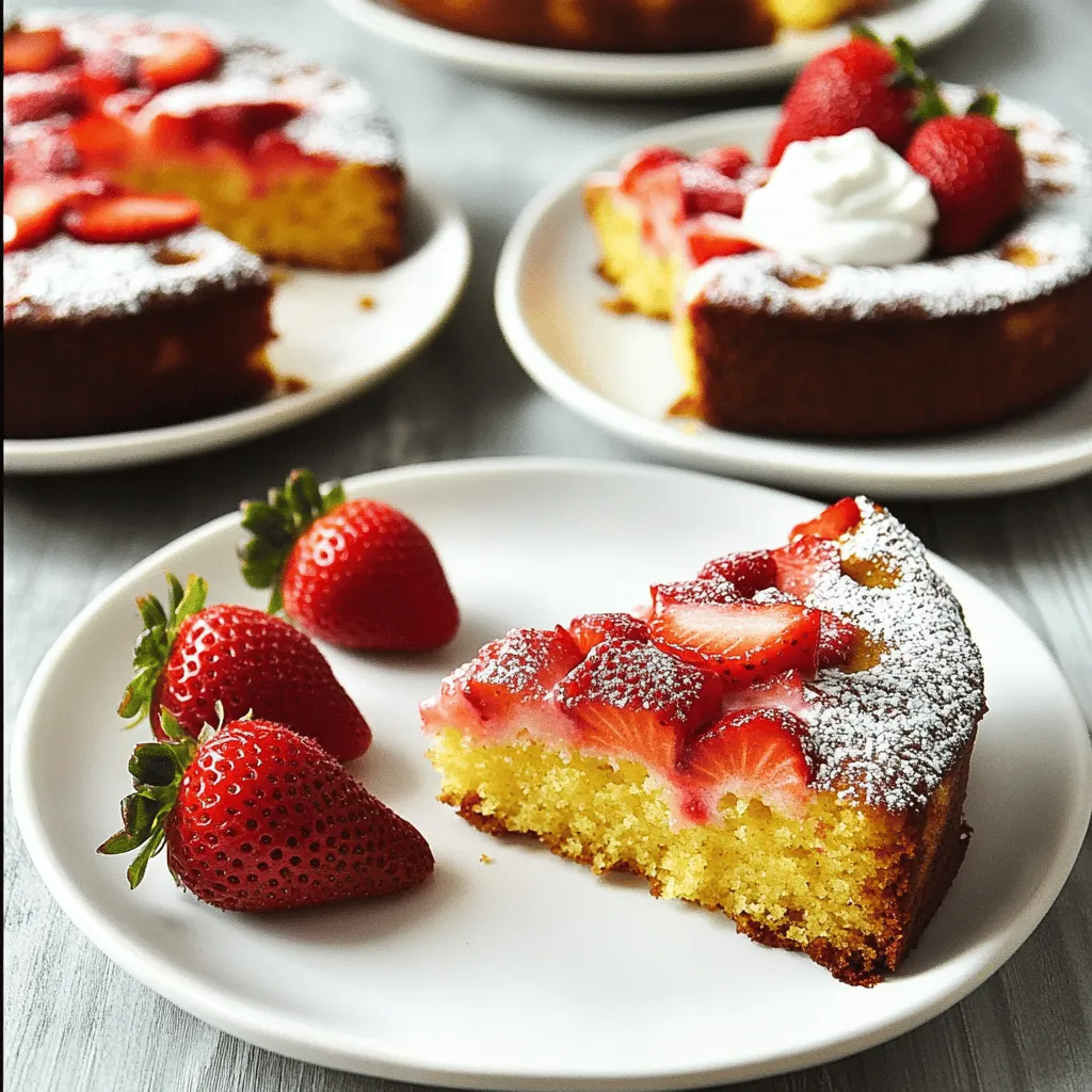 Skinny Strawberry Cake Simple and Healthy Treat