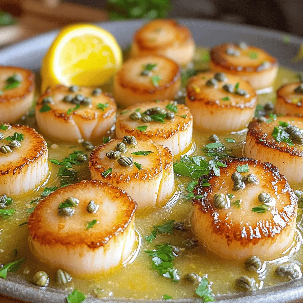 Pan Seared Scallops with Lemon Caper Sauce Delight