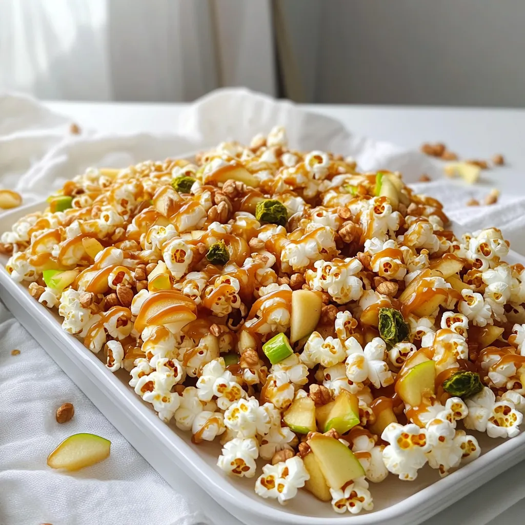 Caramel Apple Popcorn Clusters Irresistible Treat Recipe