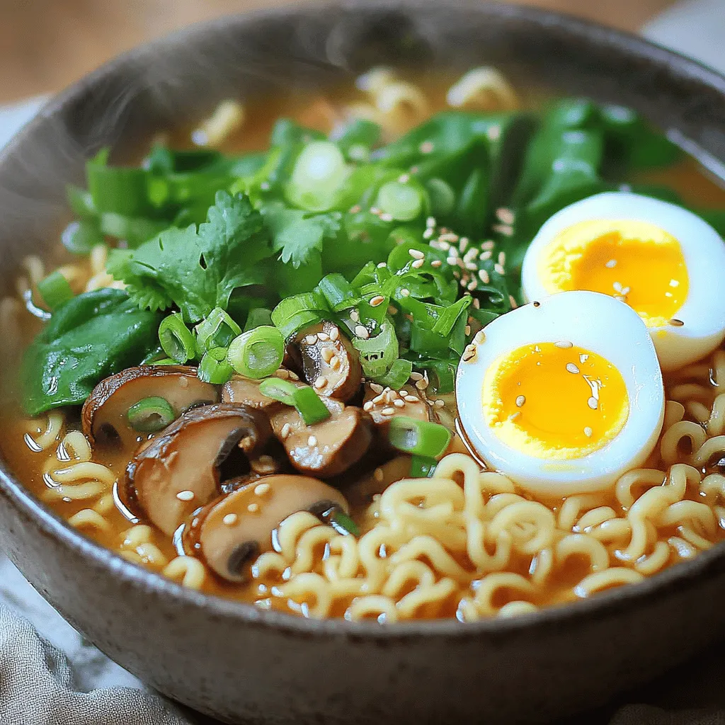 Savory Asian Mushroom Ramen Noodles Quick Recipe