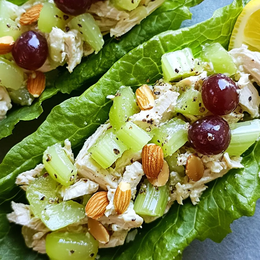 Greek Yogurt Chicken Salad Lettuce Wraps Delight