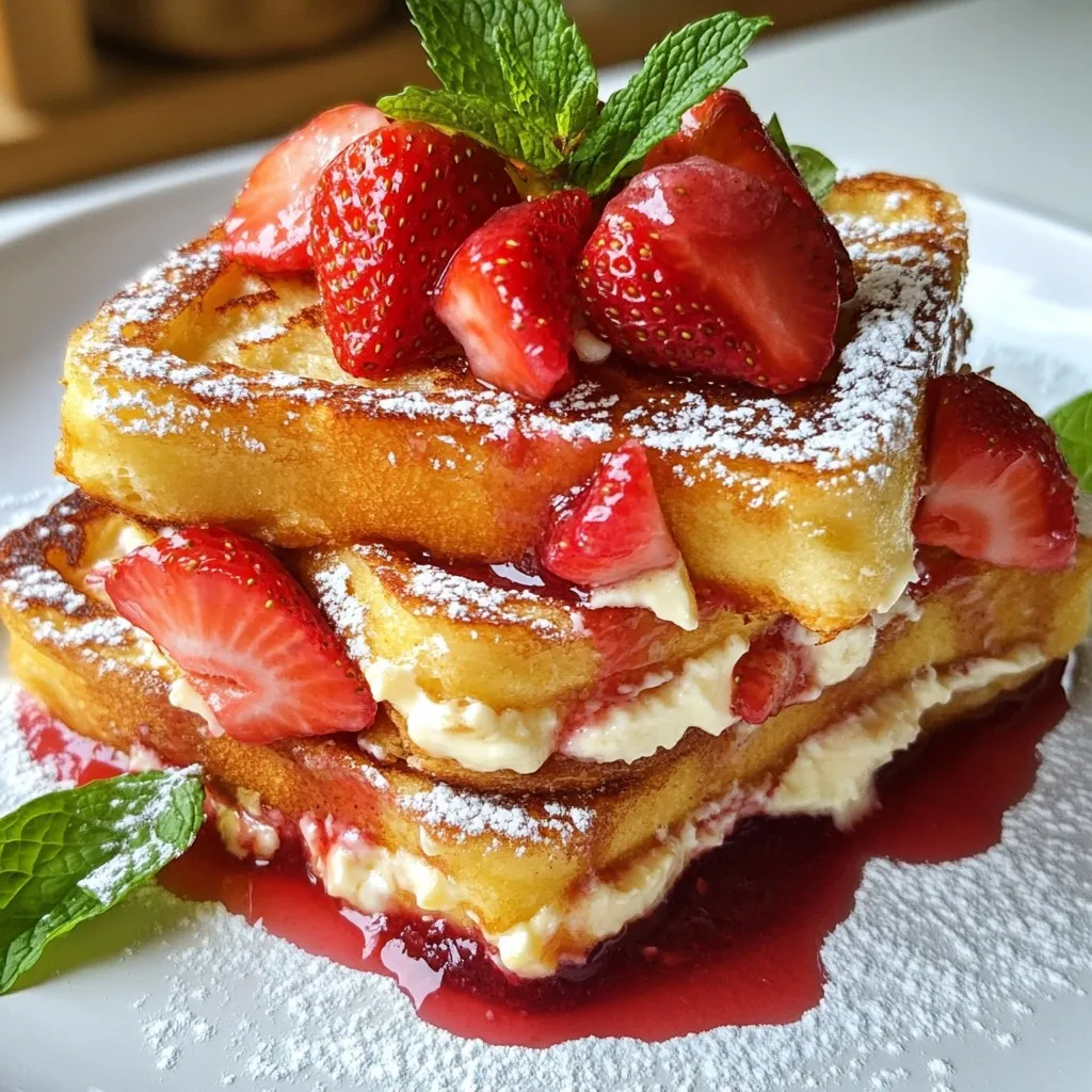 Strawberry Cheesecake French Toast Irresistible Delight