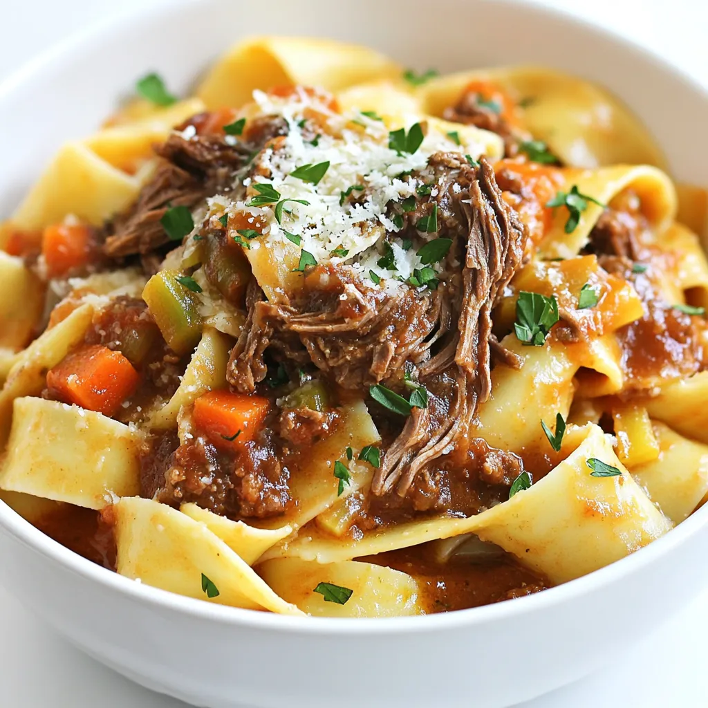 Beef Ragu with Pappardelle Slow Cooker Savory Delight